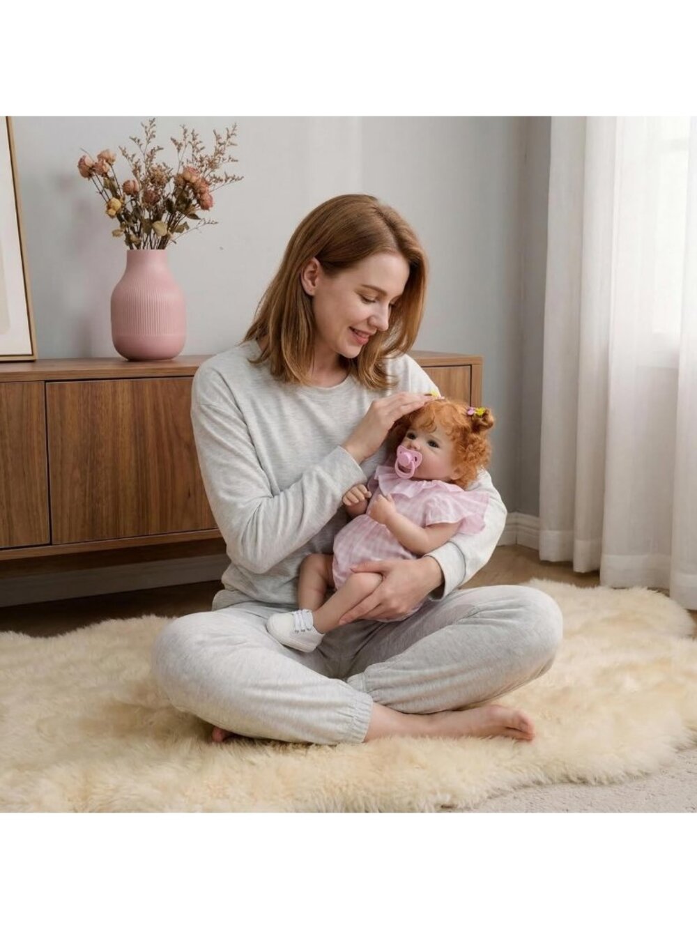 Lifelike 18-Inch Full Body Reborn Baby Doll - Realistic Silicone Toy Gift for - Picture 7 of 8